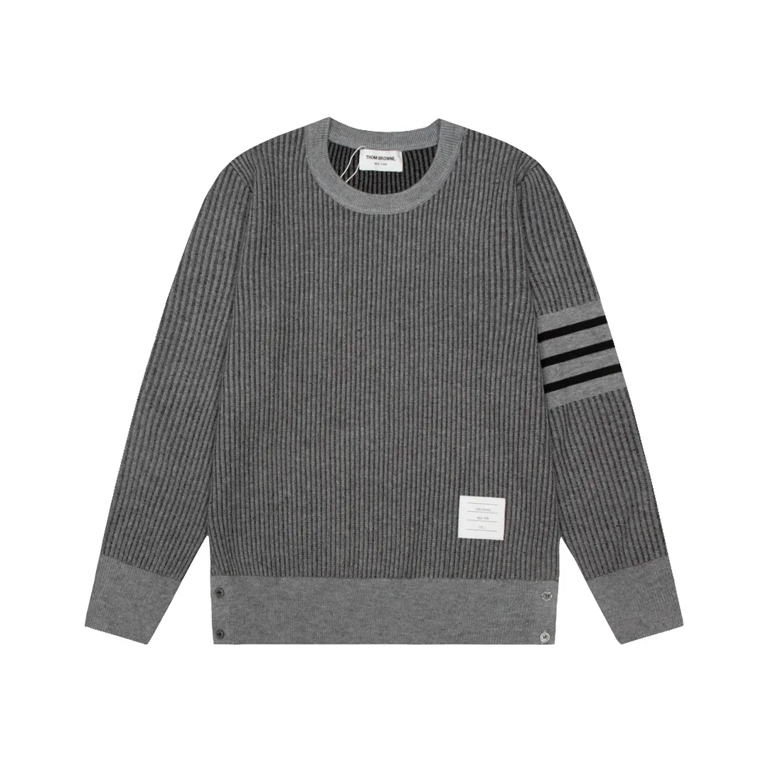 Thom Browne ➡️ ， Retro Same Style Versatile : Dark Gray Size：M-2XL